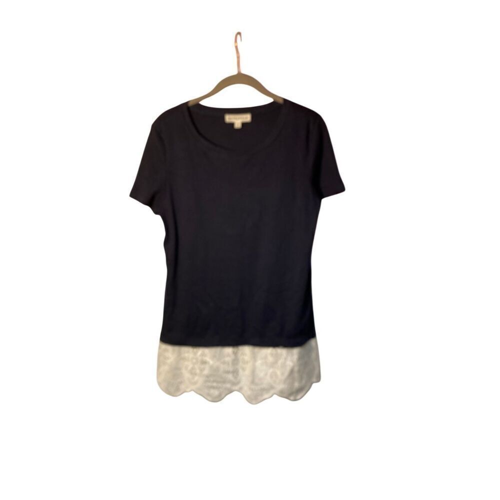 Joneswear women’s navy blue short sleeve, top size medium